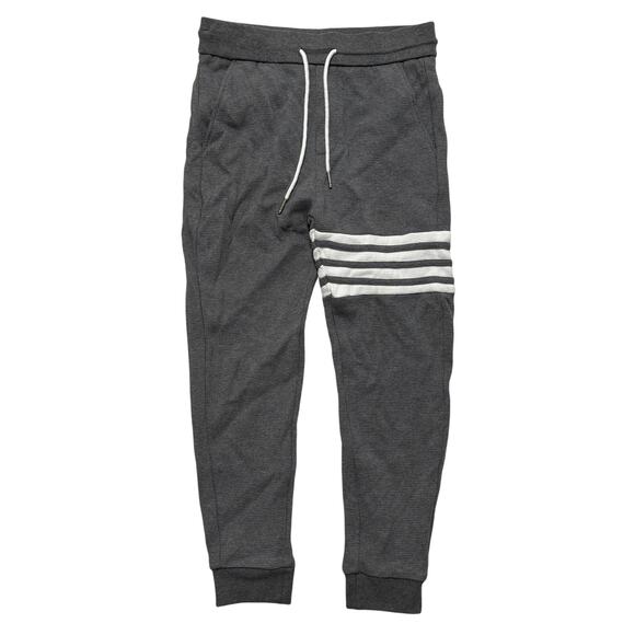 Thom Browne Waffle Classic Loopback 4 Bar Sweatpants Gray 0 - Picture 1 of 5